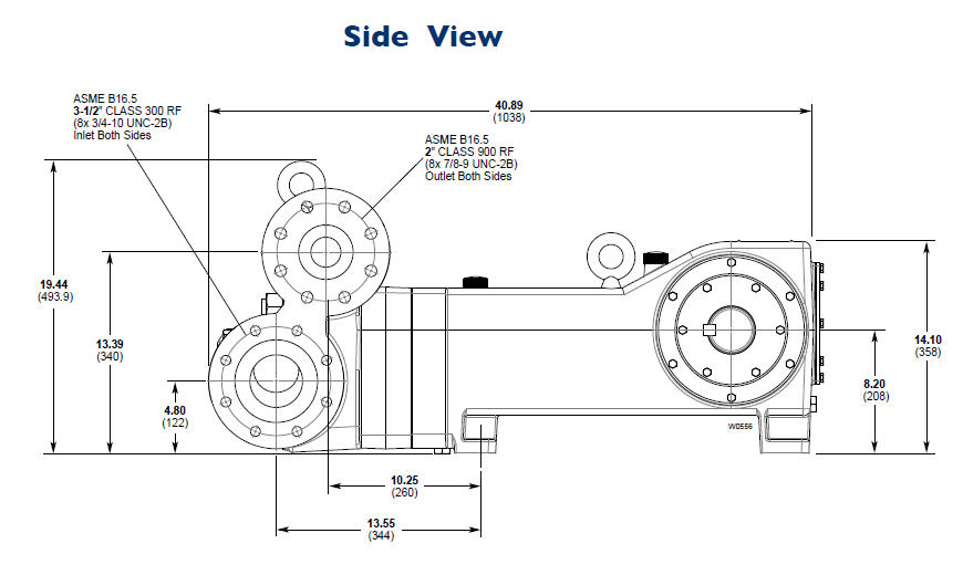 T100-kalvopumppu Low Pressure mittakuva3