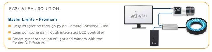 Taustavalo Basler Premium tekninen kuva