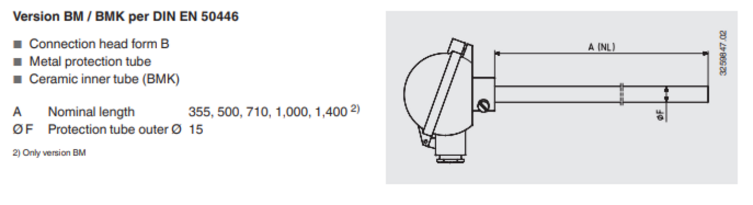 Termoelementti korkeille lämpötiloille mitat5