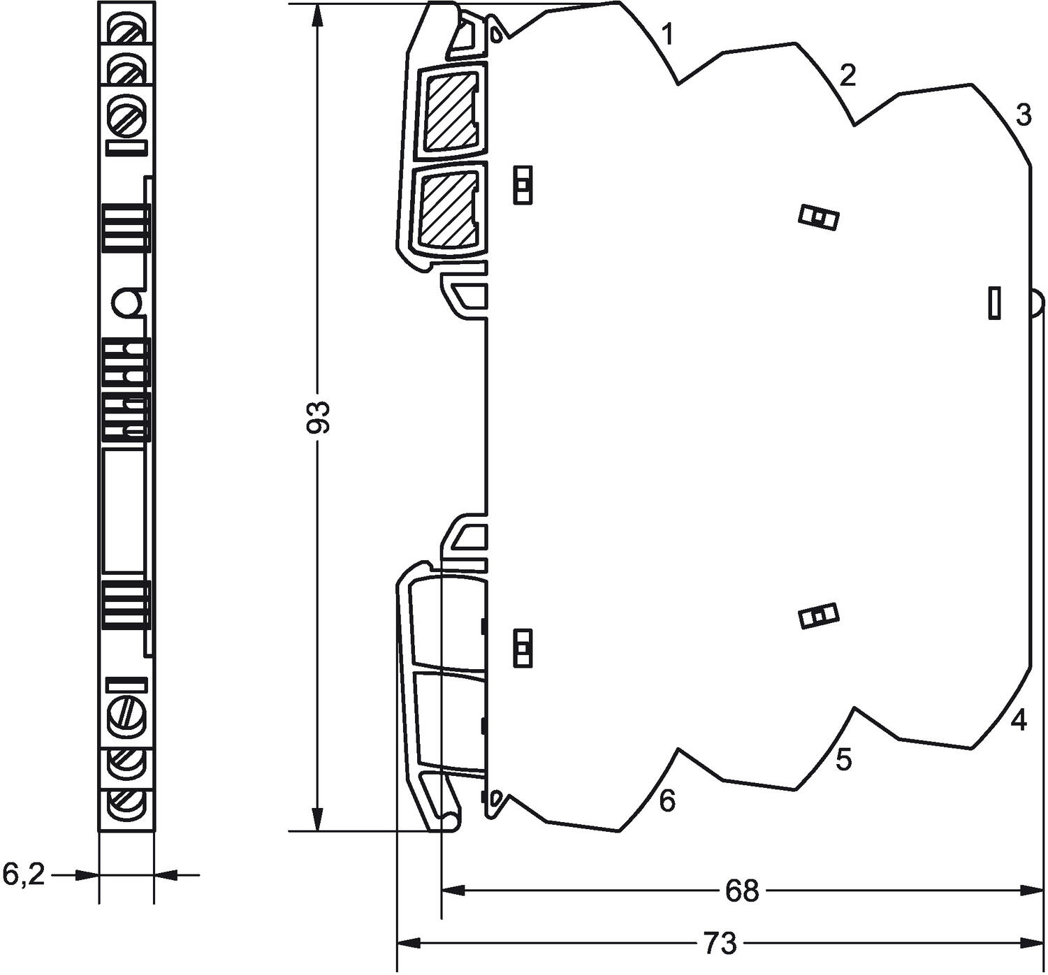 Thermoelemente J, K, 2,5 kV - Maßzeichnung.eps