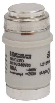 Tulppasulake D03 gG 400 V 80 A