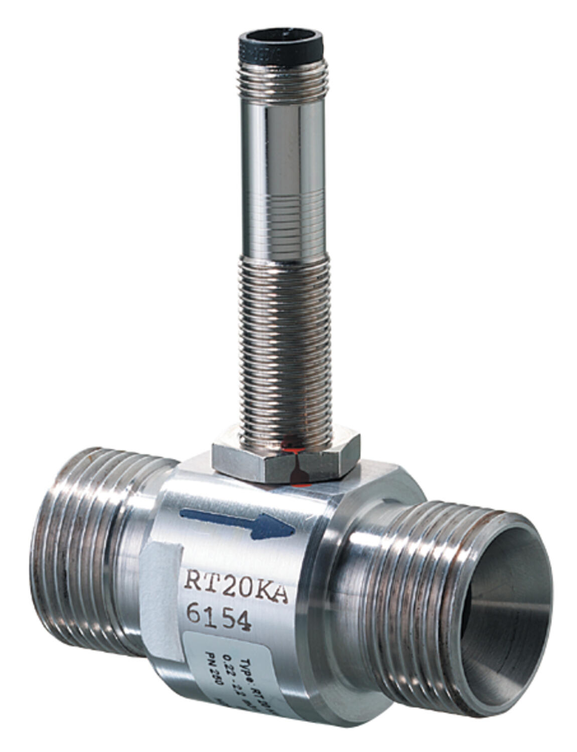 Turbiinivirtausanturi teräsrungolla