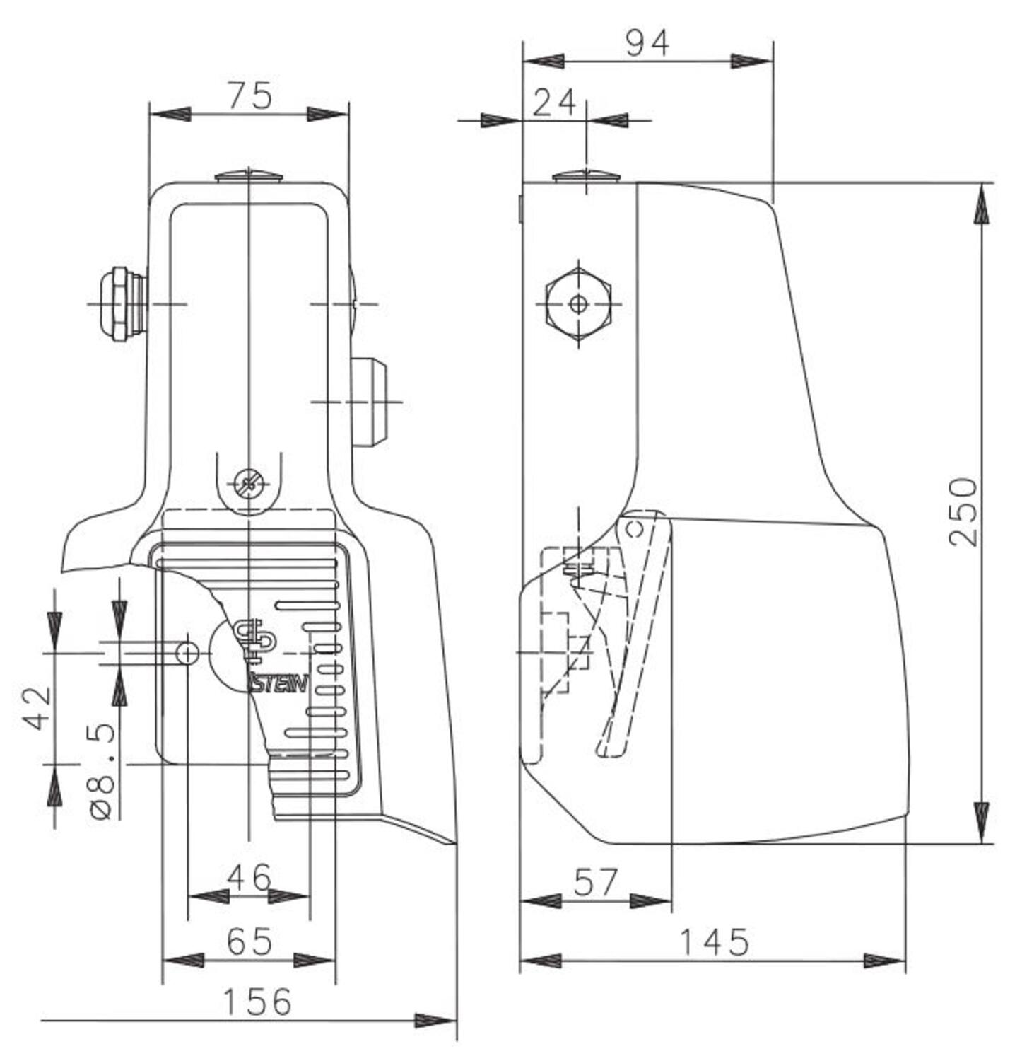 Turvajalkakytkimet, tekninen kuva