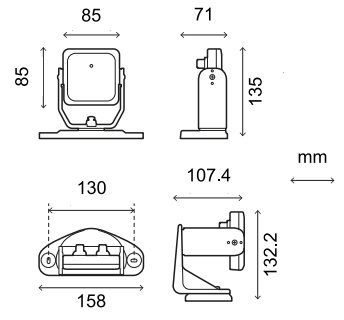Turvatutka S201A mitat