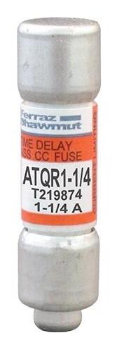 UL/CSA sulake ATQR class CC time-delay 1,25 A