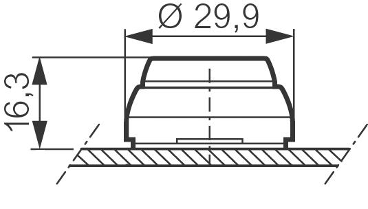 Ulkoneva valopainike mitat