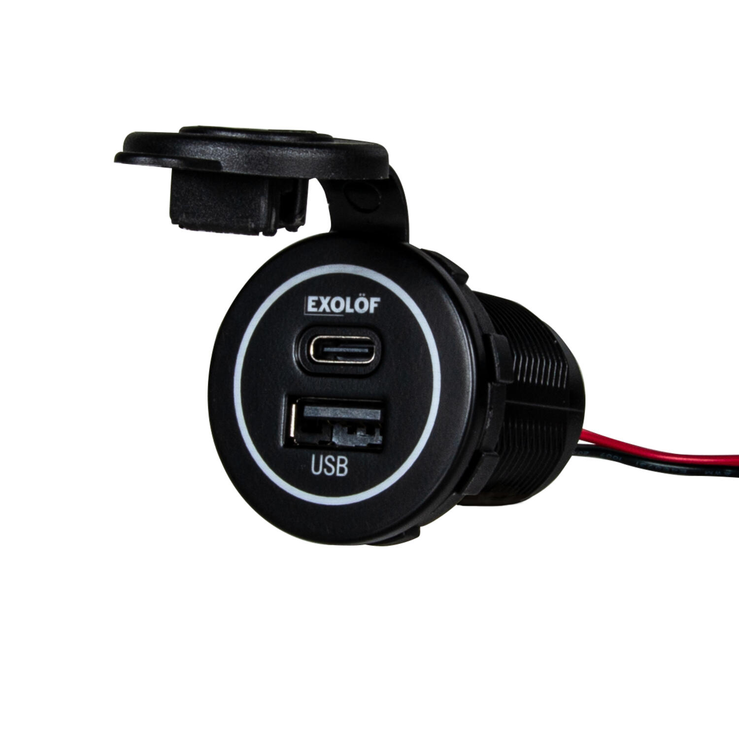 USB-A ja USB-C -liitännät paneeliasennukseen