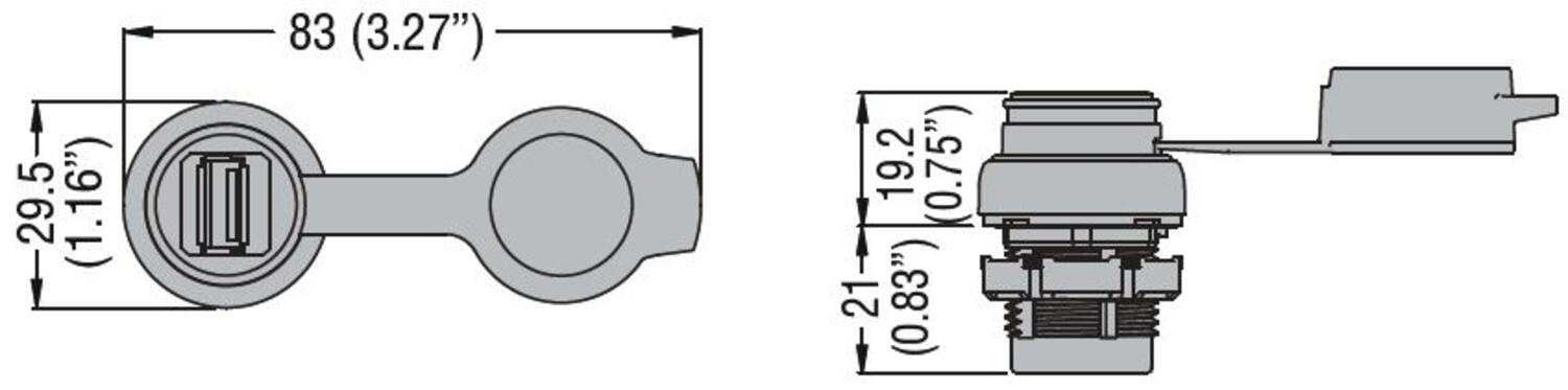 USB paneeliliitin 3.0 A/A