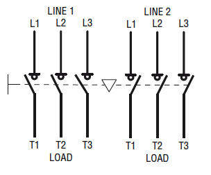 Vaihtokytkin 3-napainen tekninen kuva
