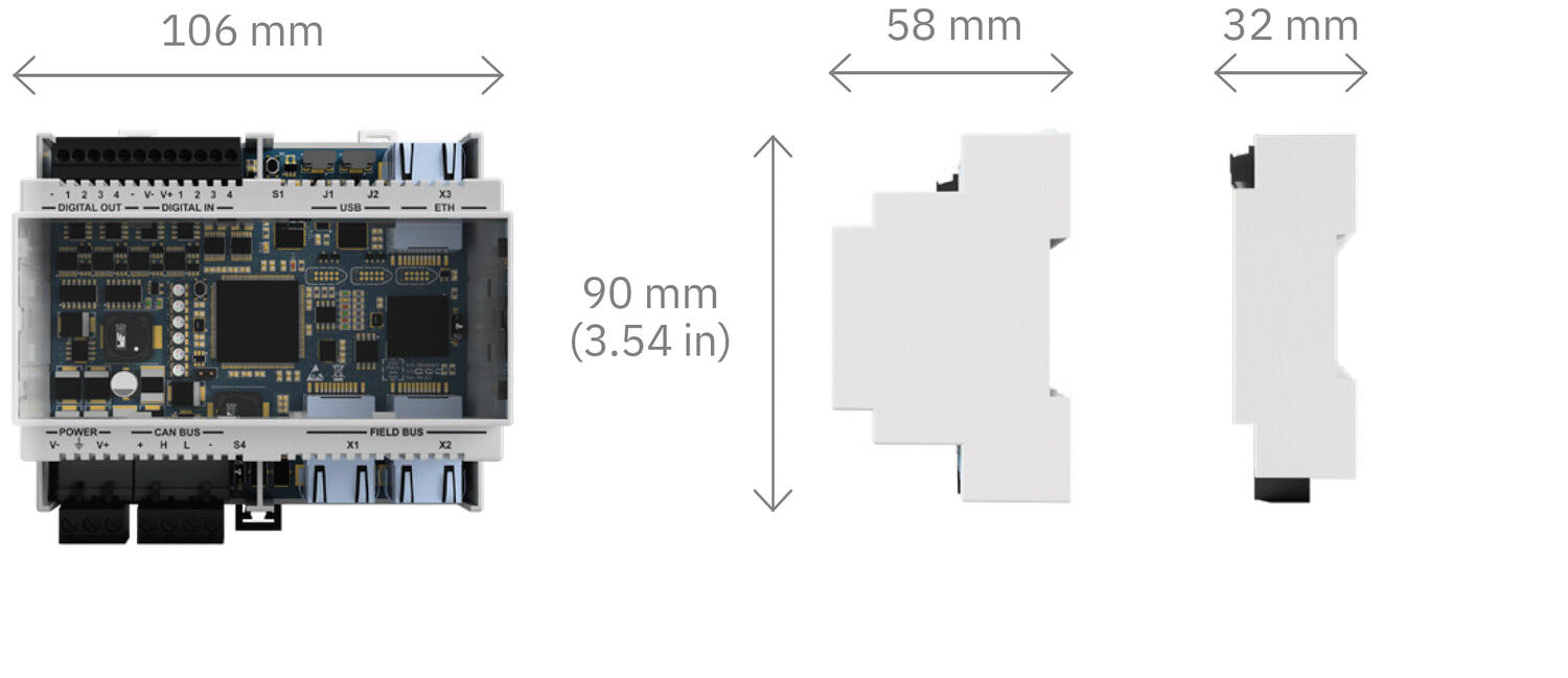 Valvontayksikkö ISC tekninen kuva