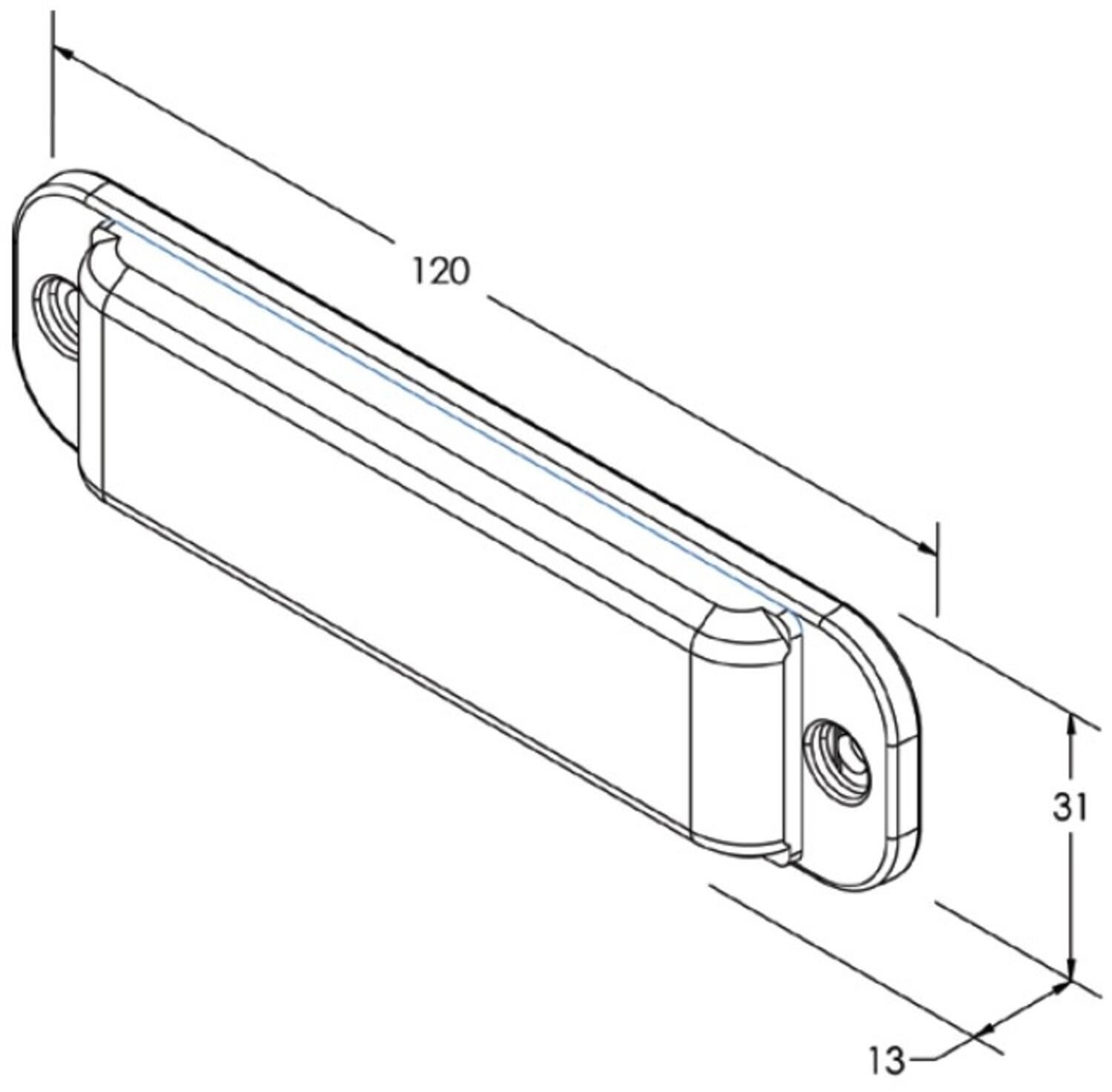 Varoitusvalot ED3701/ED3702 mitat