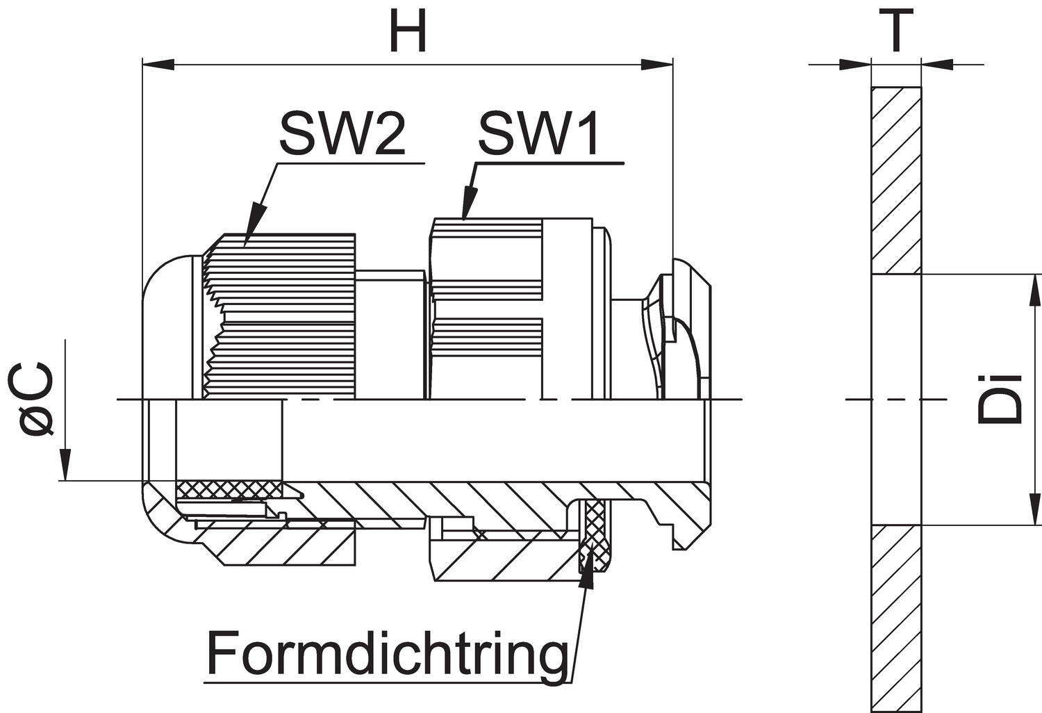Vastamutterittomat PERFECT FIX holkkitiivisteet tekninen kuva