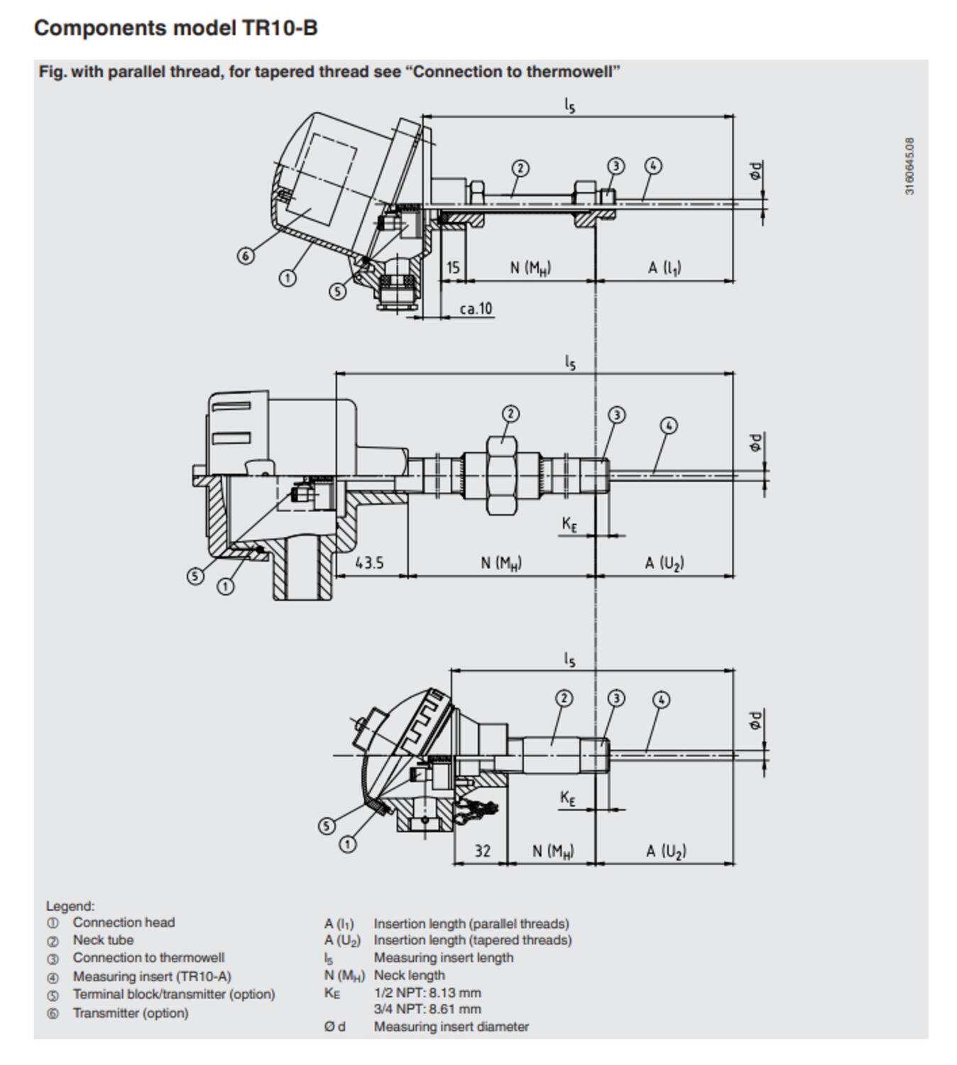 Vastuslämpötila-anturi TR10-B kuva 1.4