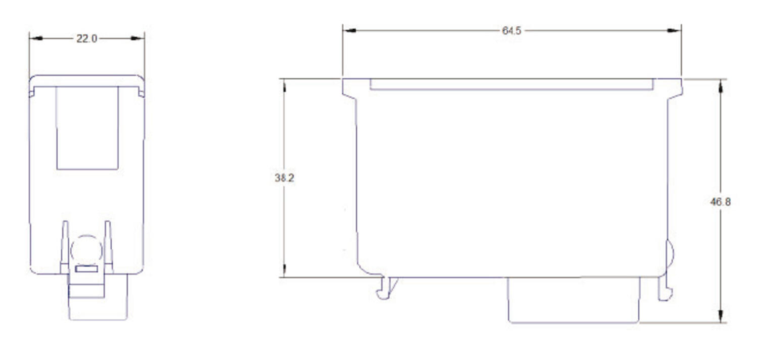 Verkkoanalysaattori paneeliasennukseen mittakuva