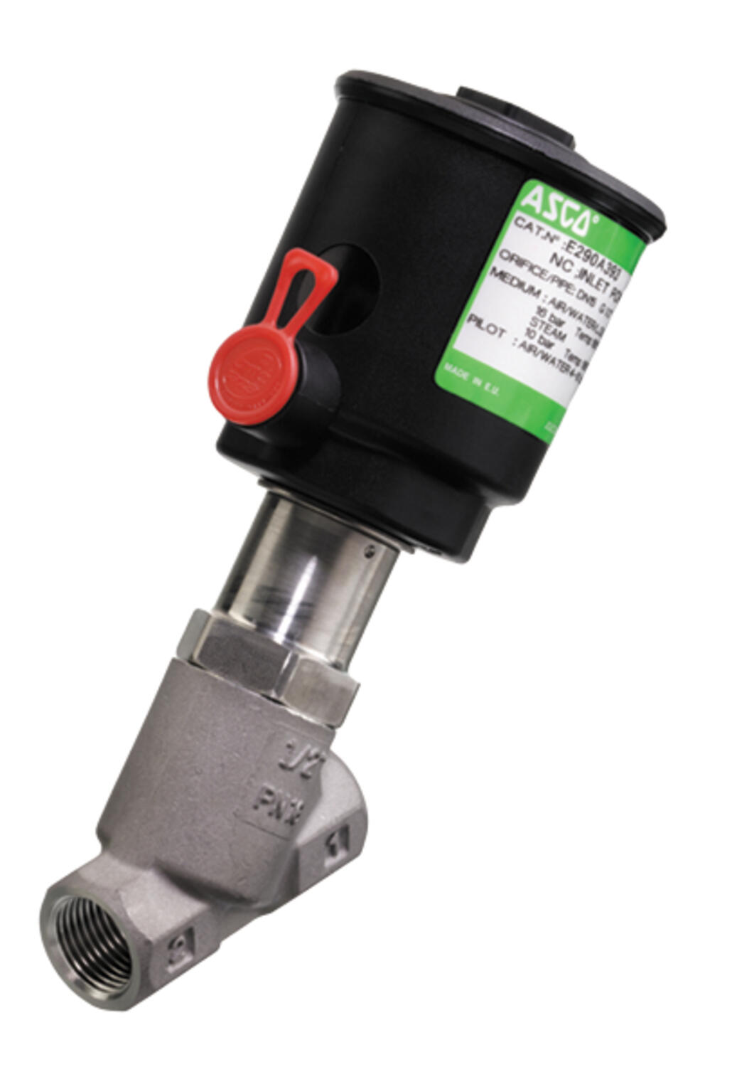 Vinoistukkaventtiili 2/2 NC 1/2", Ø15mm, rosteria