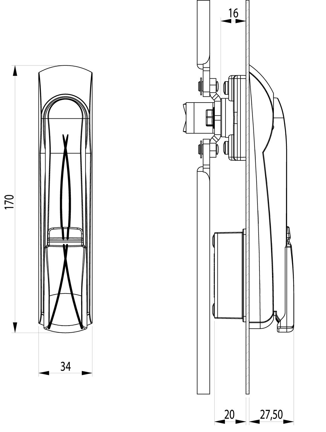 Vision™ kääntökahva 45 mm profiliilisylinterille