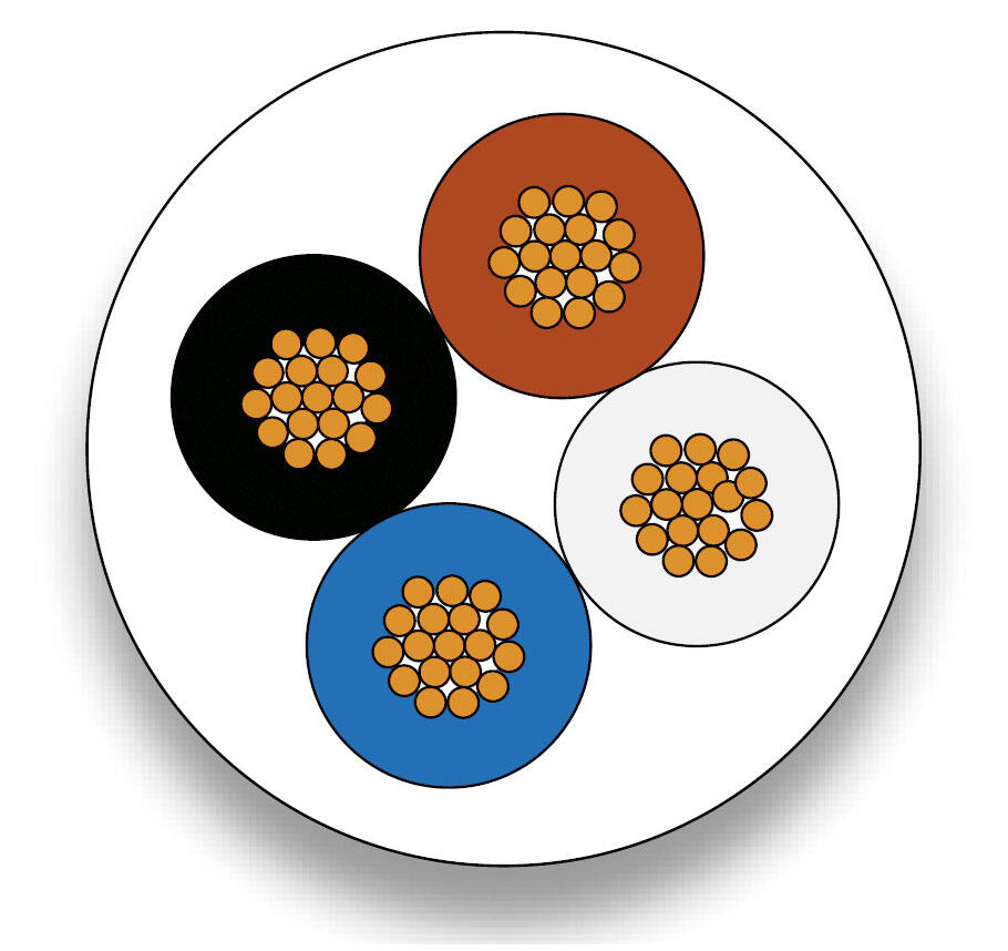 WSOR-ohjauskaapeli tekninen 0,25x4