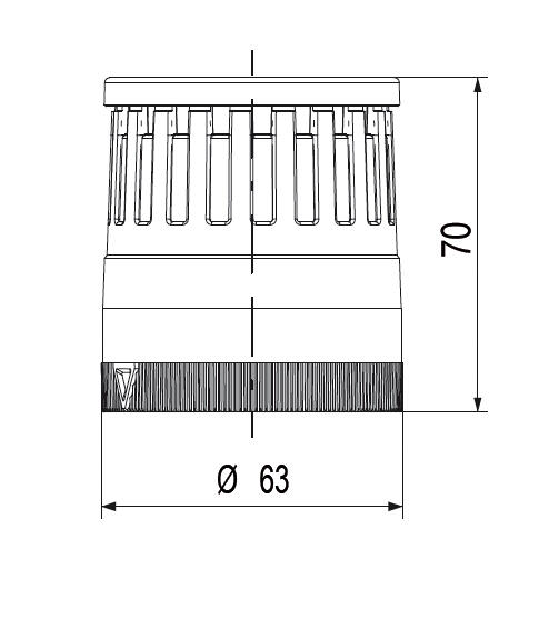 YDE äänimoduuli 60 mm mitat